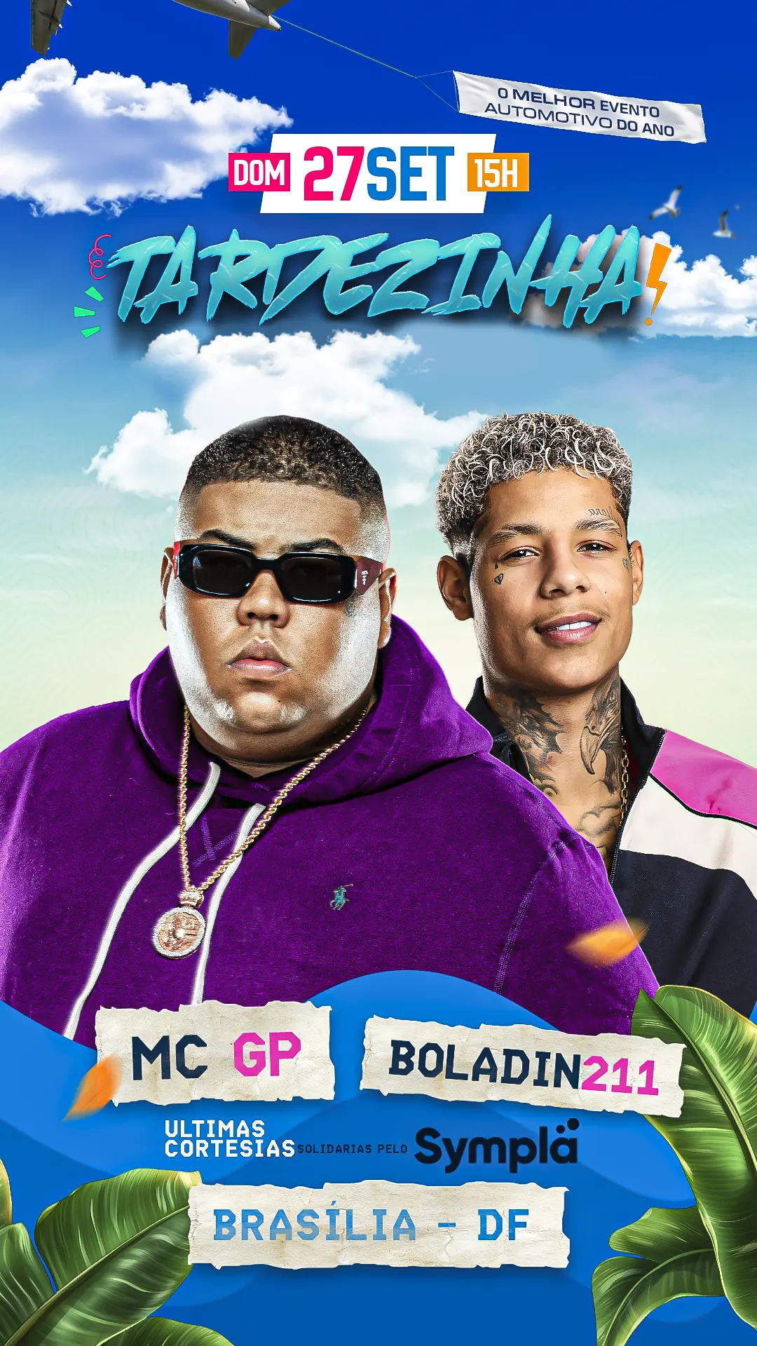 Cartaz oficial da Tardezinha Solidária com MC GP e Boladin211